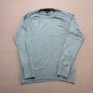 Banana Republic Sweater Men's Small Light Blue Ribbed Knit Crewneck Pullover